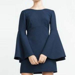 Zara long, flared sleeves, mini dress